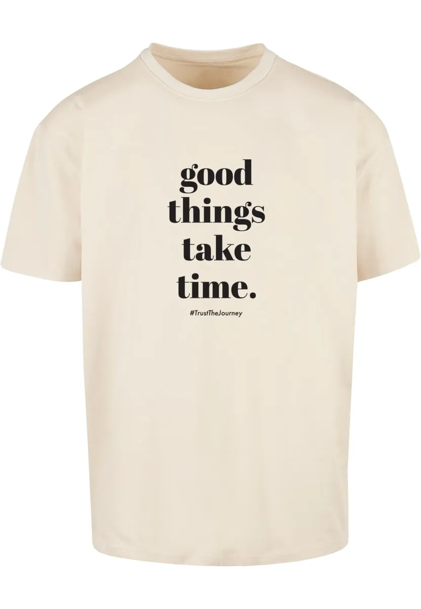

Футболка Merchcode "Мужская футболка Mercchcode Good Things Take Time Heavy Oversize ", цвет Sand