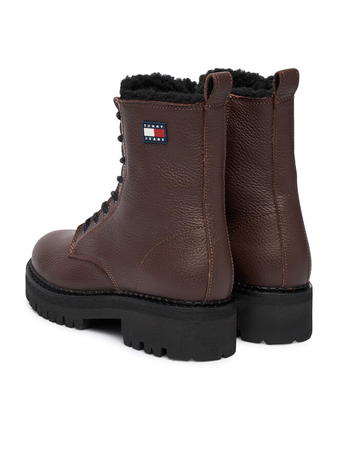 Ботильоны на шнуровке Tjw Urban Laceup Boot Wl EN0EN02906 Tommy Jeans, коричневый — фото 3
