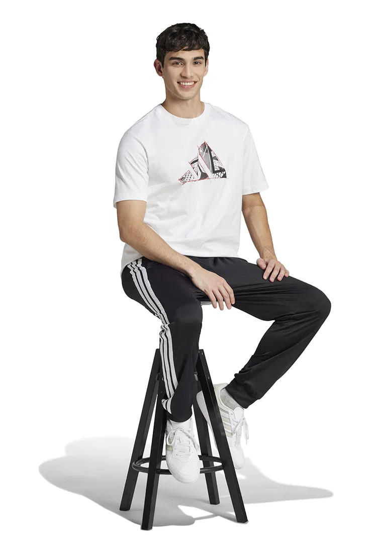 Футболка с логотипом, короткий рукав, Logo Graphic Tee Adidas, белый — фото 4