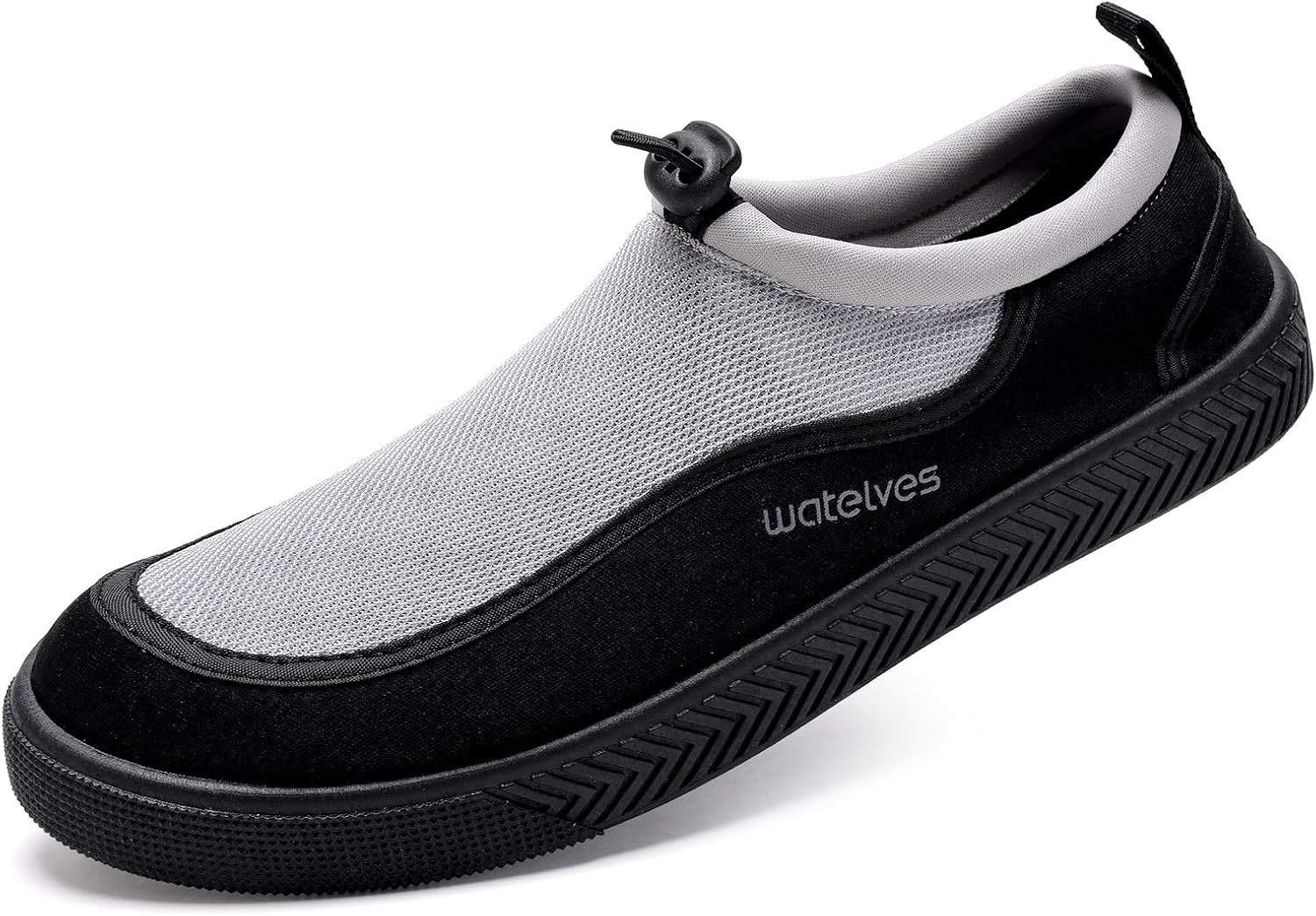 

Водные туфли WateLves для мужчин и женщин - быстросохнущие повседневные водные кроссовки с отверстиями для слива, легкие, противоскользящие для водных активностей на открытом воздухе, серый