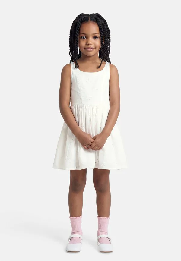 Платье с перфорацией Gap, New Off White