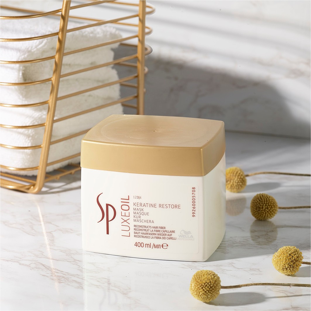 Бальзам для волос sp luxeoil keratin restore mask Wella Professionals, объем 400 мл — фото 2