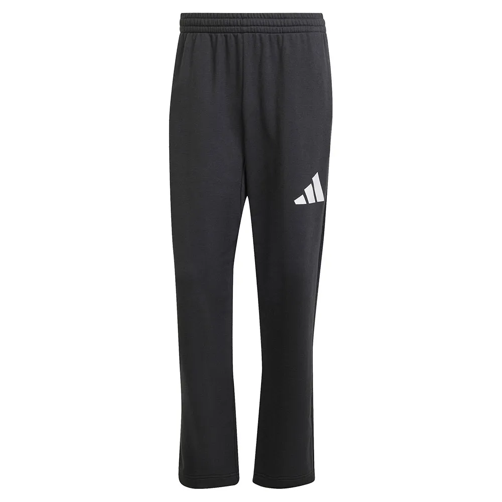 Джоггеры adidas Essentials Wide Leg 3 Bar Logo, черный — фото 3