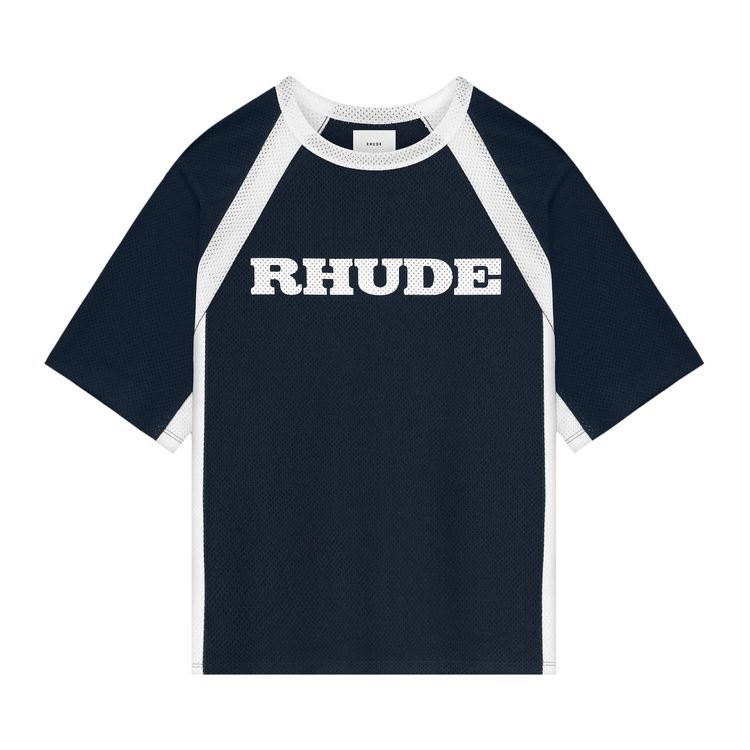 

Футболка Rhude Mesh Tee 'Navy/Stark White', синий