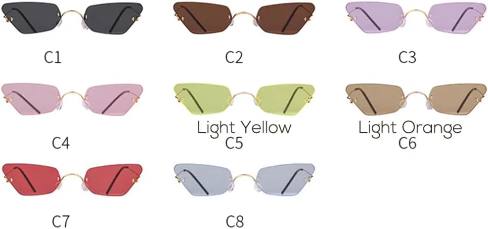 

Женские солнцезащитные очки UV400 «кошачий глаз» в безободковой оправе для занятий спортом на открытом воздухе, бега и езды на велосипеде, 05 Generic, 05