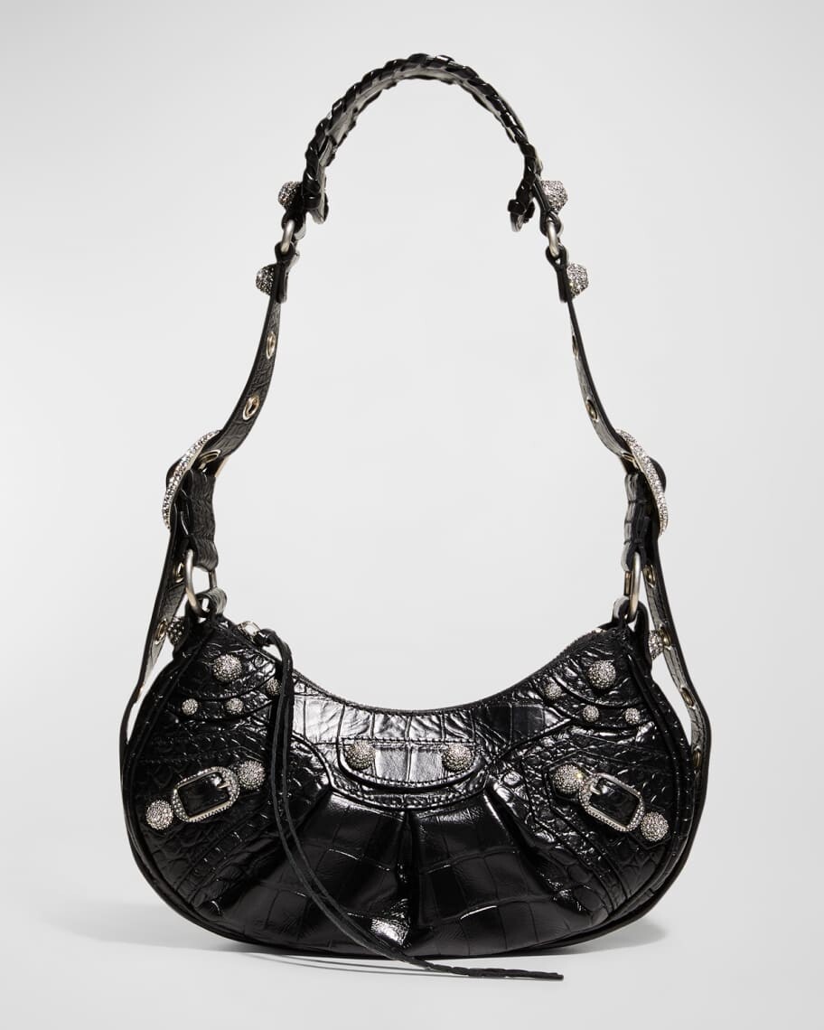 

Сумка на плечо Le Cagole XS с тиснением под крокодила Balenciaga