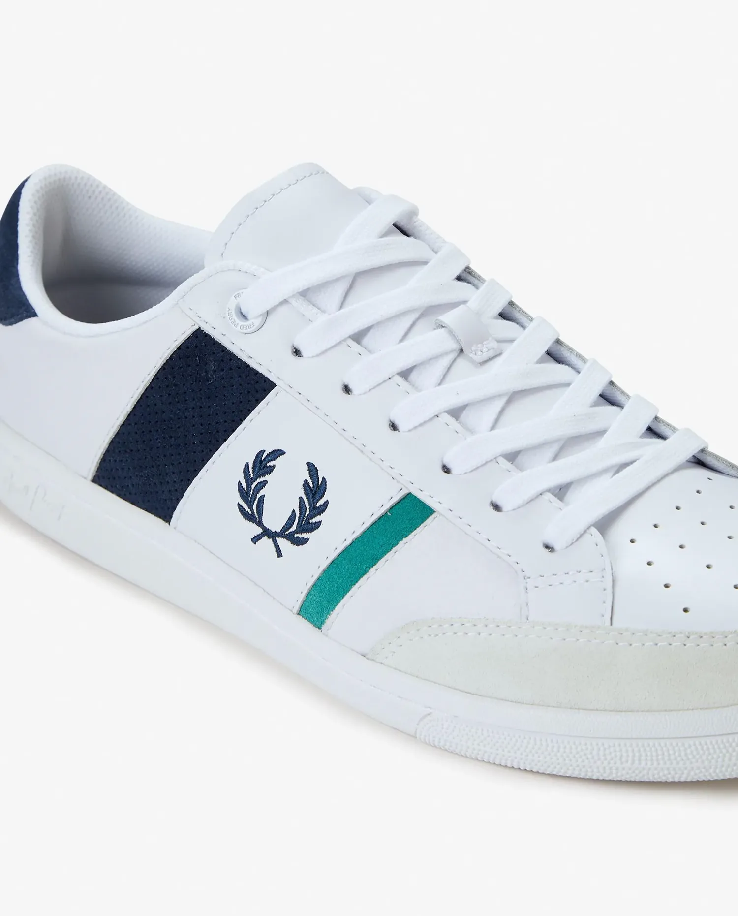 Мужские спортивные кроссовки B725 с логотипом и шнурками Fred Perry, белый — фото 3