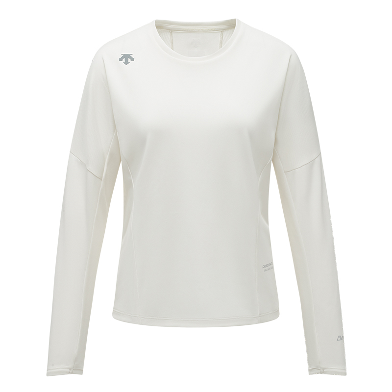 

Женская RUNNING серия вязаный топ DESCENTE, кремовый