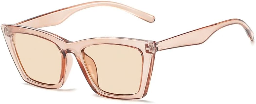 

Солнцезащитные очки с защитой от УФ-излучения UV400 | Оправа «кошачий глаз» | Линзы конфетных цветов для занятий спортом на открытом воздухе и вождения LXLHWN, Champagne Tea