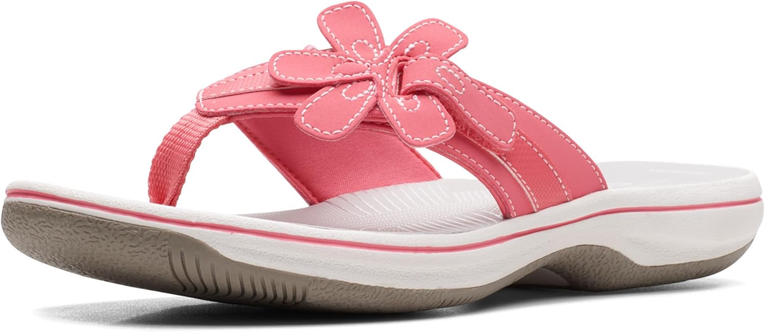 

Шлепанцы Clarks Brinkleyflorah (унисекс), Bright Coral Synthetic