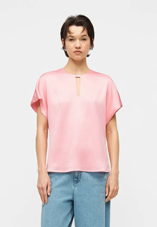 Плиссированная блузка с фурнитурой Calvin Klein, Aloha Pink