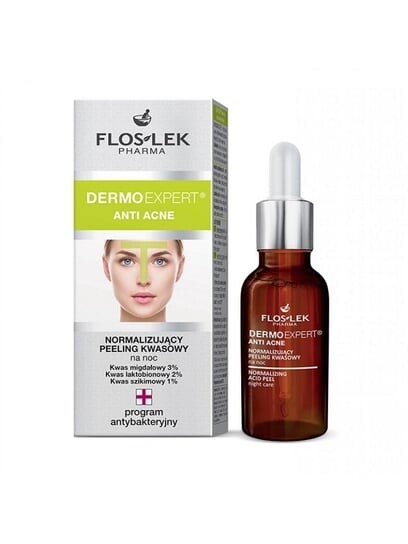 

Нормализующий кислотный пилинг на ночь Anti Acne, 30 мл Floslek, Pharma Dermo Expert, FLOS-LEK