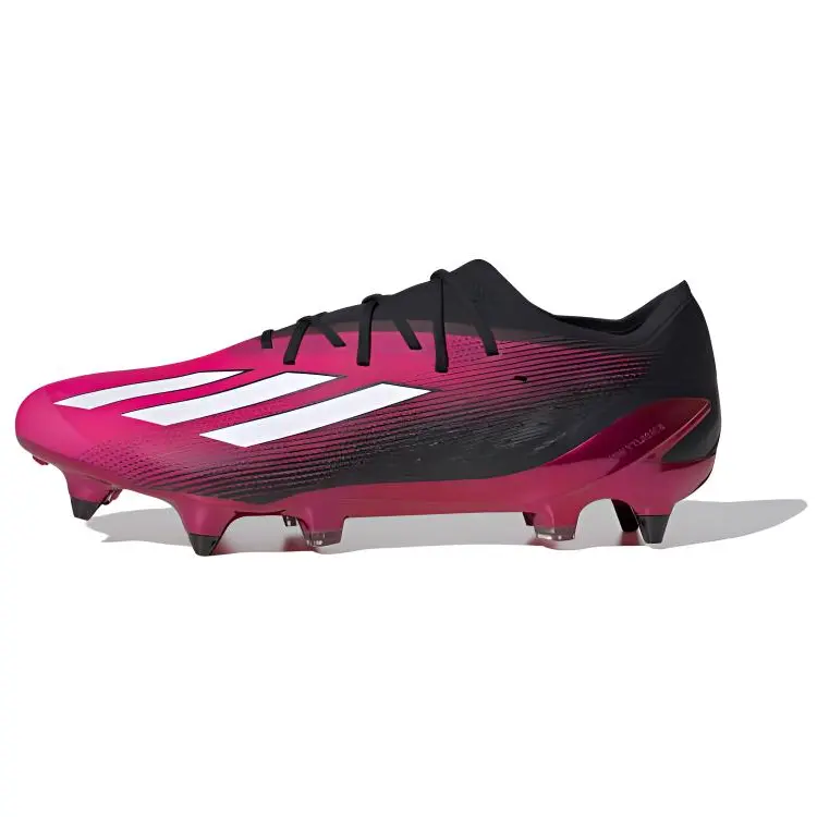 Adidas X Speed Portal.1 Противоскользящие износостойкие футбольные бутсы унисекс черные черно-розово-белые — фото 2