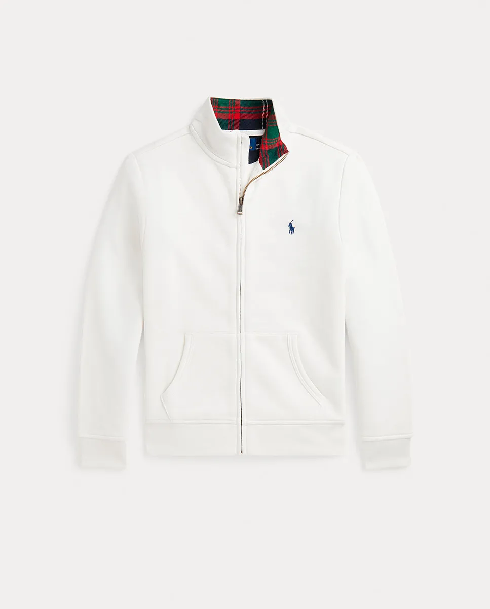 

Толстовка для мальчика с клетчатым воротником и молнией Polo Ralph Lauren, цвет Crudo
