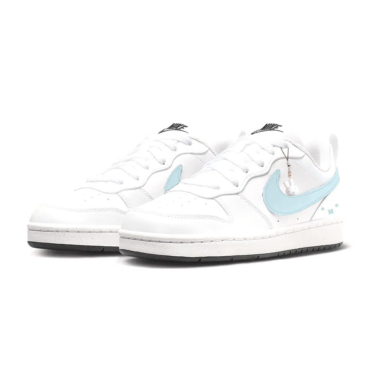 Кроссовки для скейтбординга Court Borough Mi Bunny Low top Kids', сине-белые, для подростков Nike, Blue — фото 4
