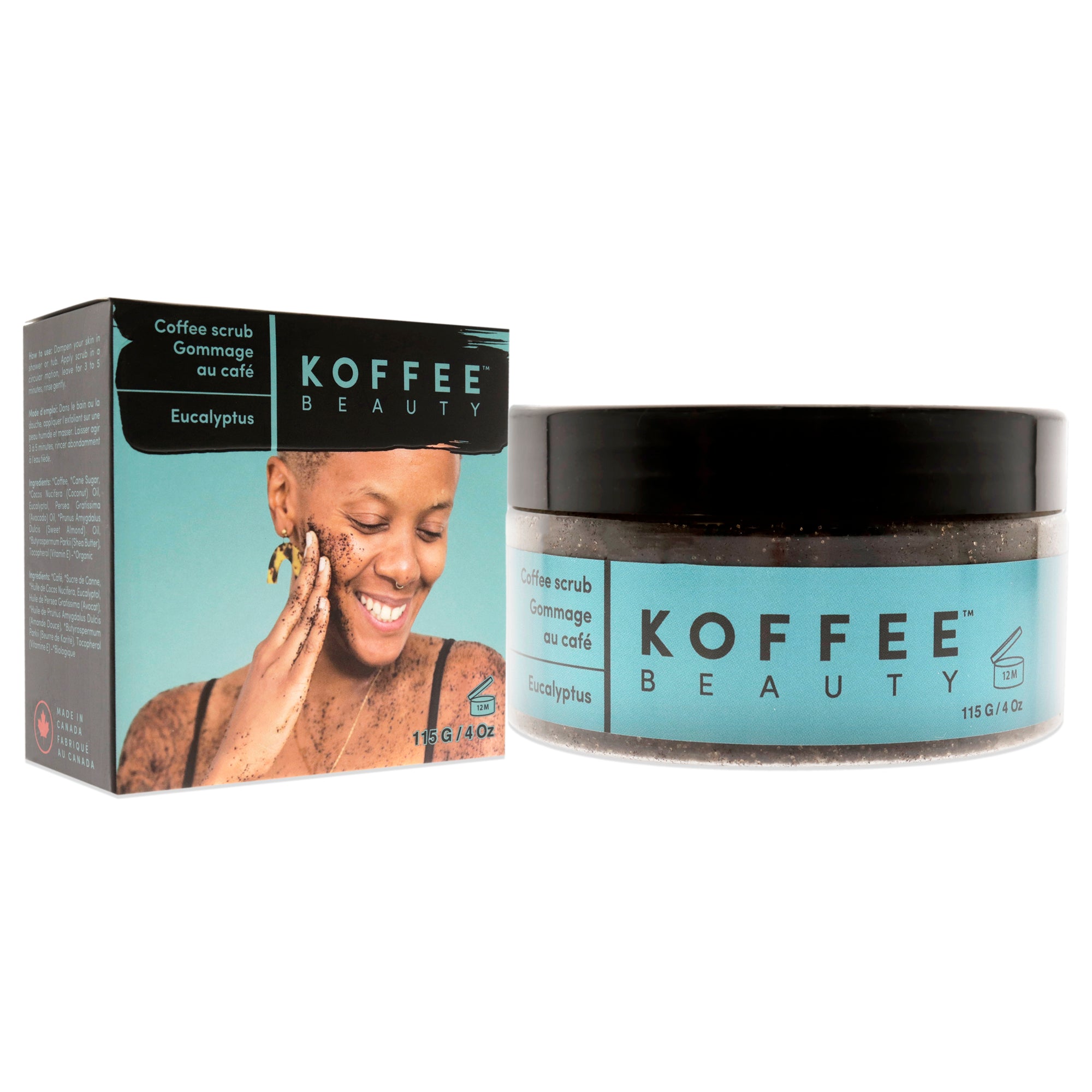 Кофейный скраб «Кокос» от Koffee Beauty для мужчин и женщин - скраб 4 унции Koffee Beauty, Coconut — фото 3