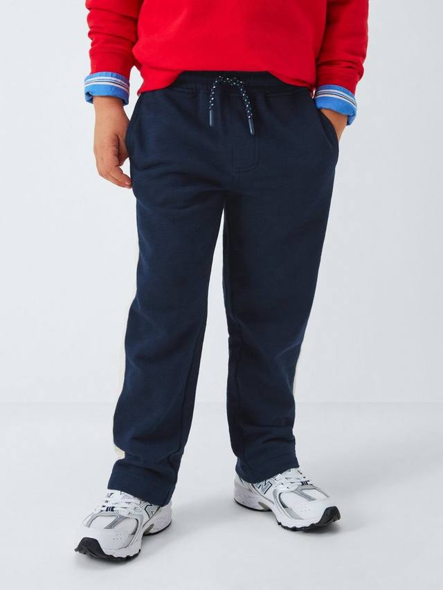 

Детские джоггеры с широкими штанинами и боковыми полосками John Lewis, Navy