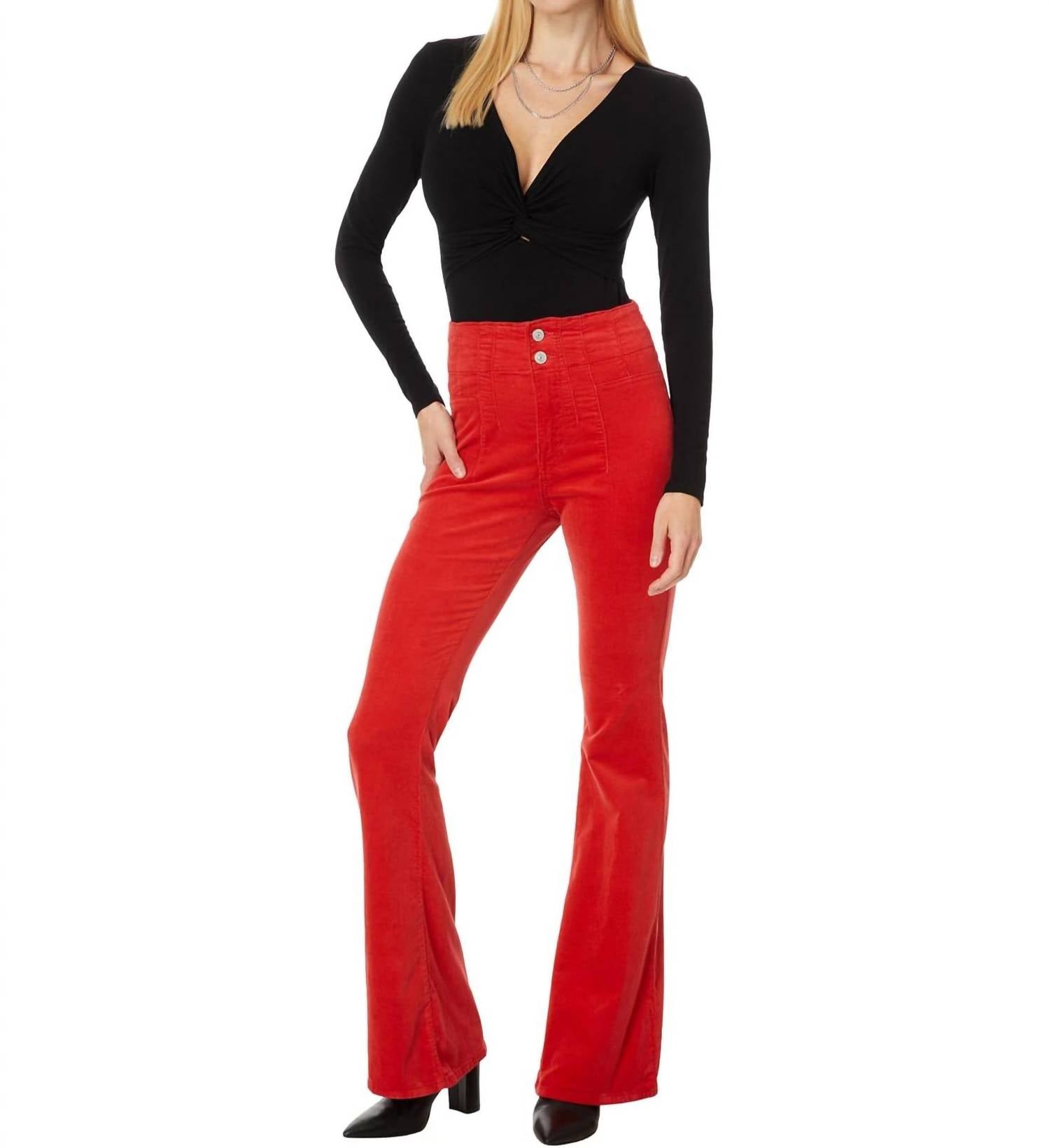 

Расклешенные брюки Jayde Cord в цвете Molten Lava Free People