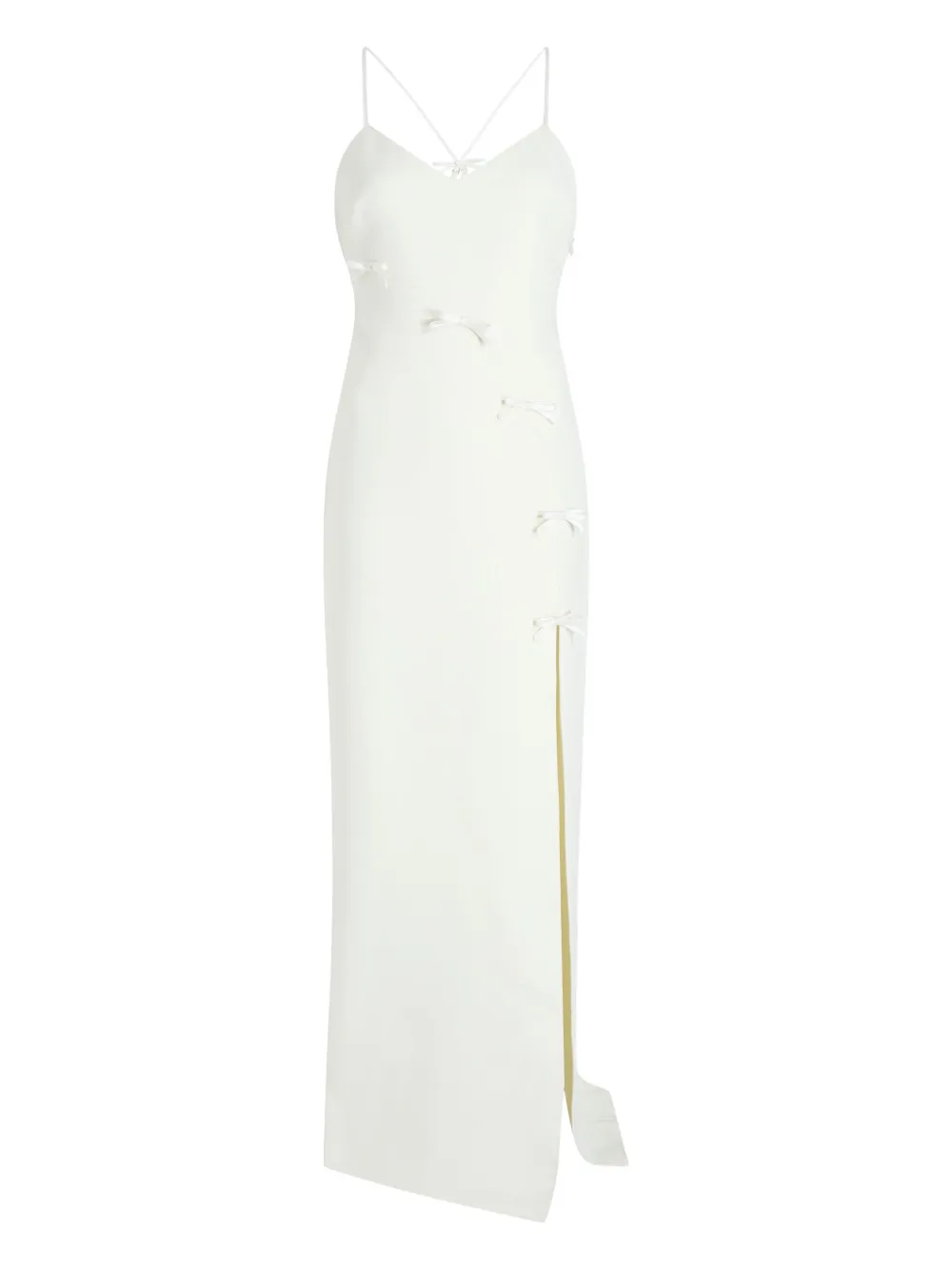 

Платье макси Elea с бантом Cinq A Sept, нейтральный