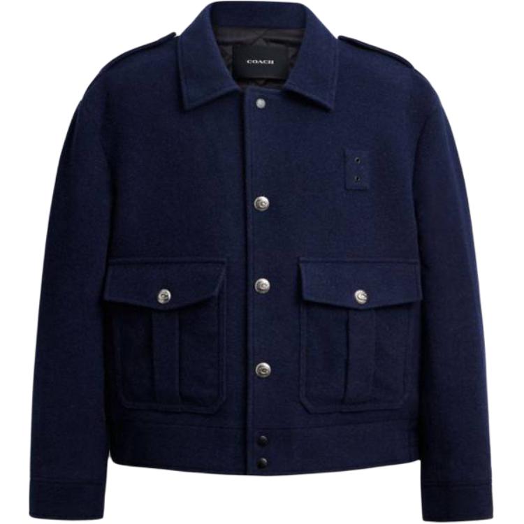 

COACH Пуховик мужской Marine Blue Lapel Moderate Others