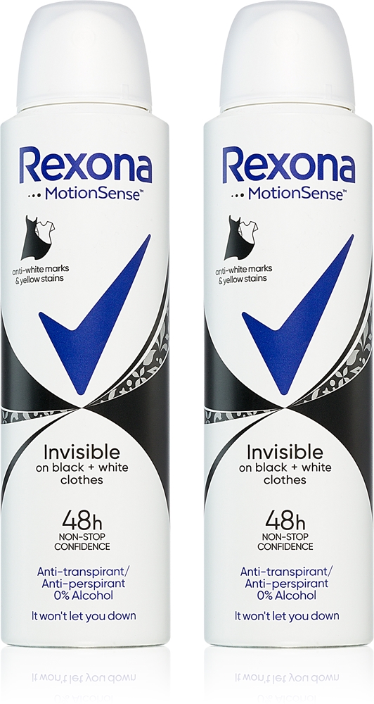 

Невидимый антиперспирант экономичной упаковки Rexona, 2× 150 мл