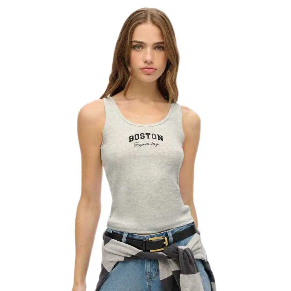 

Футболка без рукавов Superdry Athletic Ess Graphic, серый