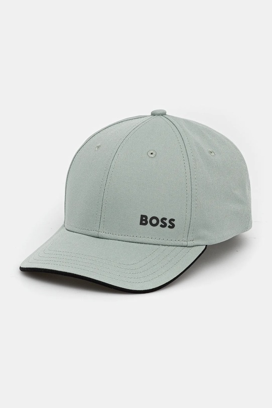 

Хлопковая кепка с козырьком Boss Green, бирюзовый