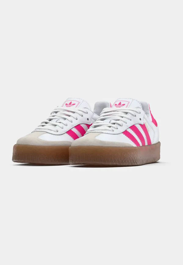 Кроссовки унисекс sambae Adidas Originals, Footwear White/Shock Pink/Gold-Coloured Metallic — фото 3