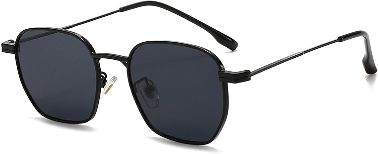 

Модные женские солнцезащитные очки в стиле ретро с прозрачными линзами и металлической оправой, мужские в стиле панк с защитой от УФ-излучения UV400 TVTBBVV, Black Gray