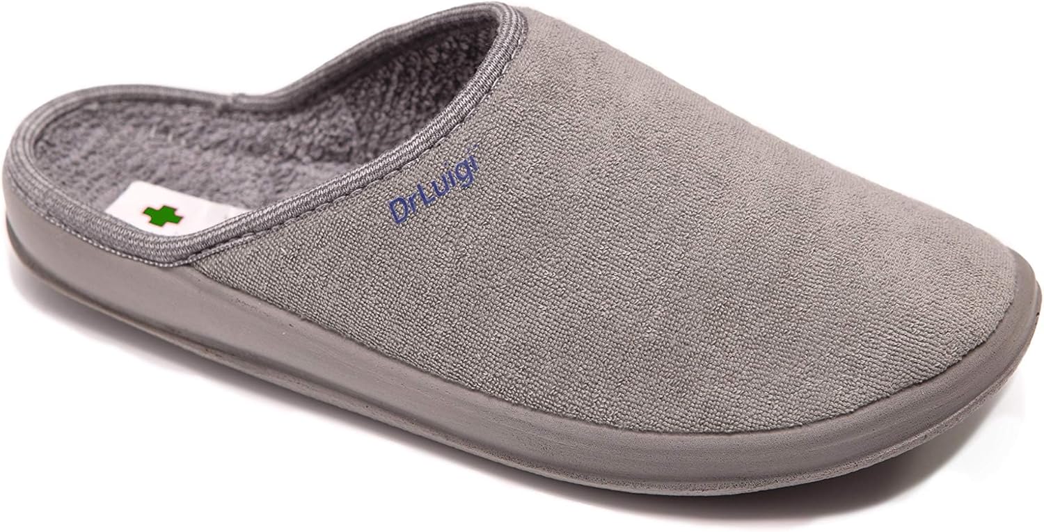 

Ортопедические слипоны DrLuigi с хлопковой подкладкой и амортизирующей вставкой из мемори-пены, Для ношения в течение всего дня, серый