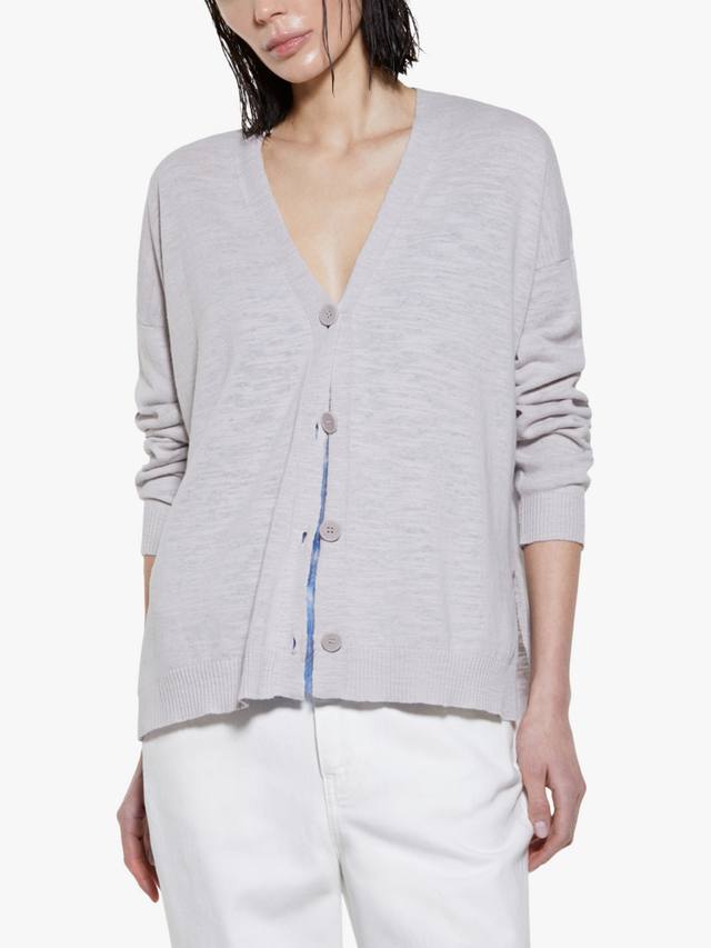 

Кардиган из льняной смеси с V-образным вырезом Regular Fit SISLEY