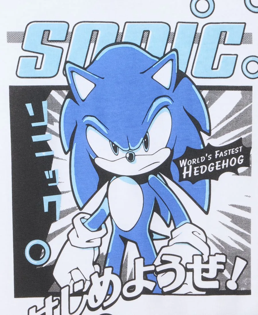 Детская футболка Sonic, размеры XS-XL Epic Threads, bright белый — фото 2