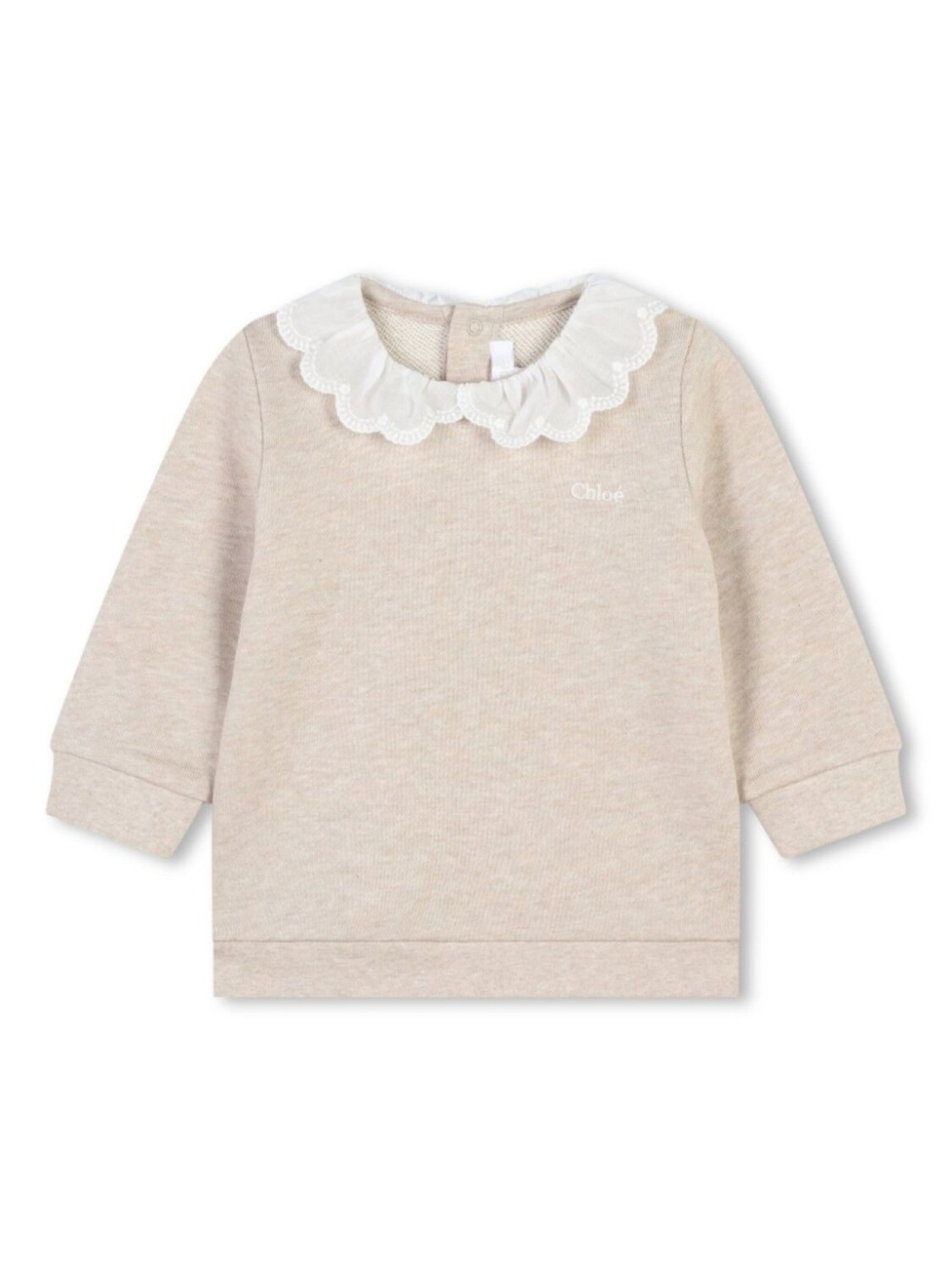 

Chloé Kids толстовка с воротником Питер Пэн, нейтральный цвет