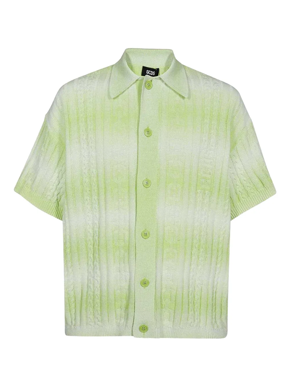 

Рубашка вязаная косами Gcds, зеленый