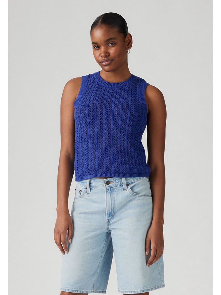 

Levi's Вязаный топ синего цвета