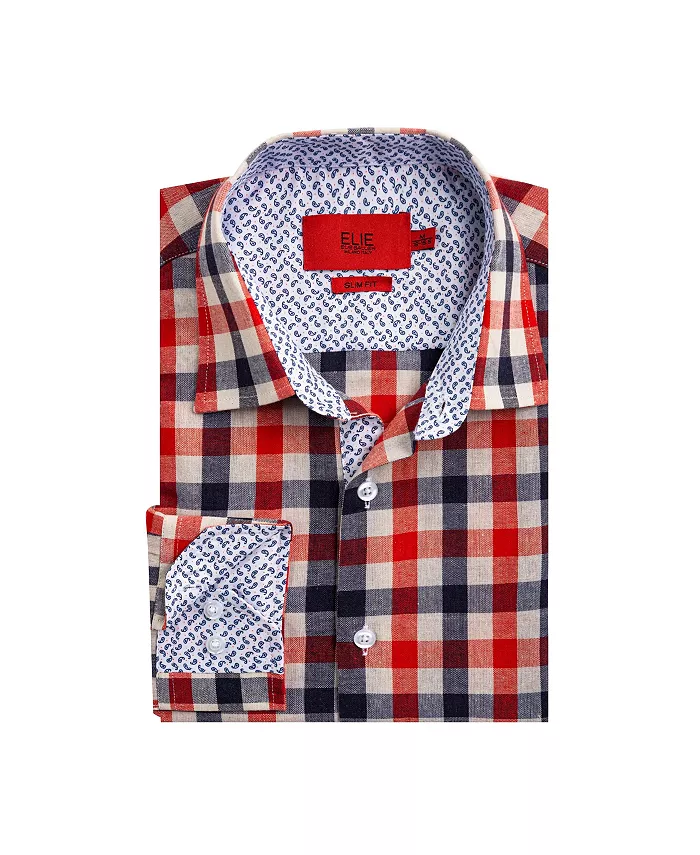 

Рубашка для мальчиков Big Boys Red Slim Fit в клетку Elie Balleh, красный