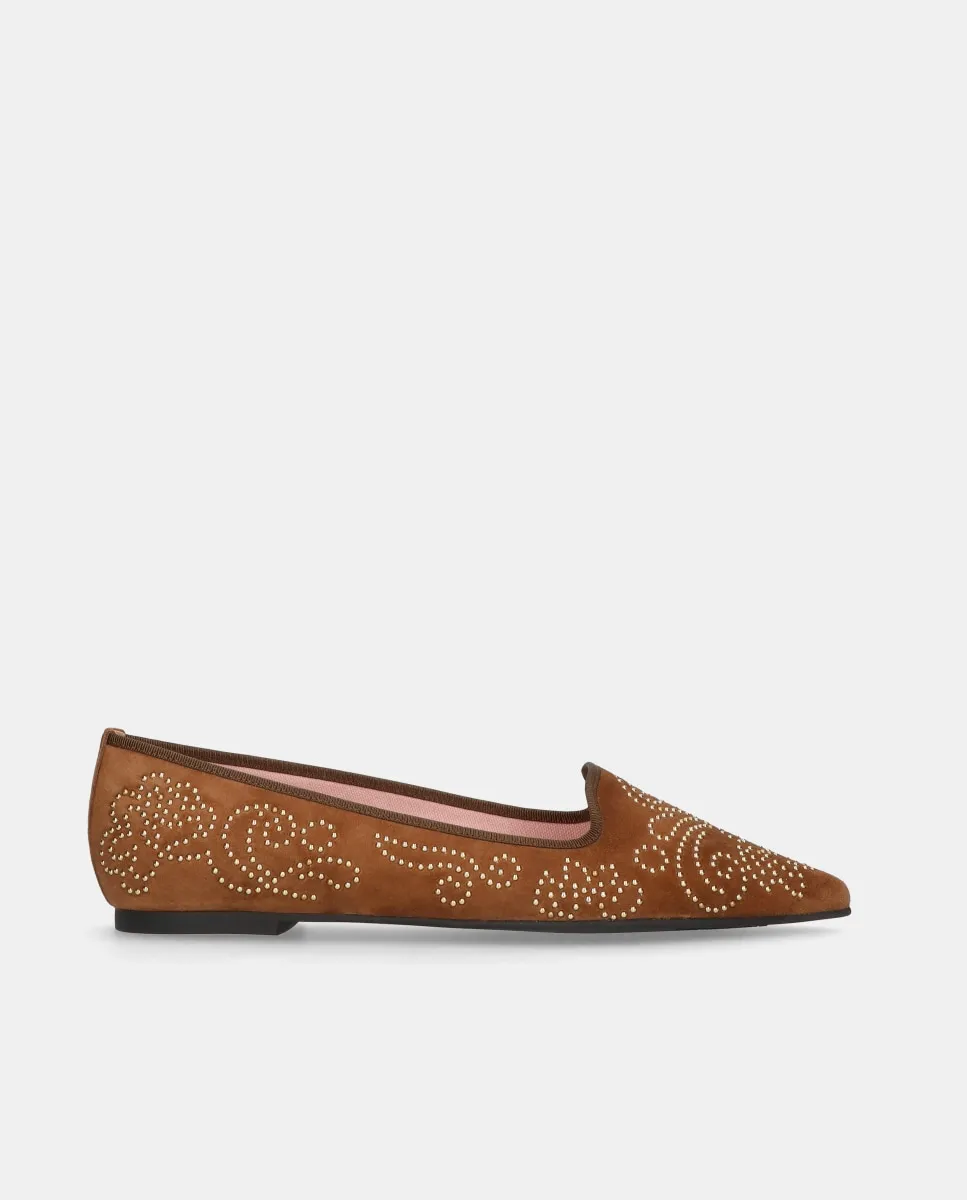Женские лоферы Ella из мягкой замши Pretty Ballerinas, коричневый