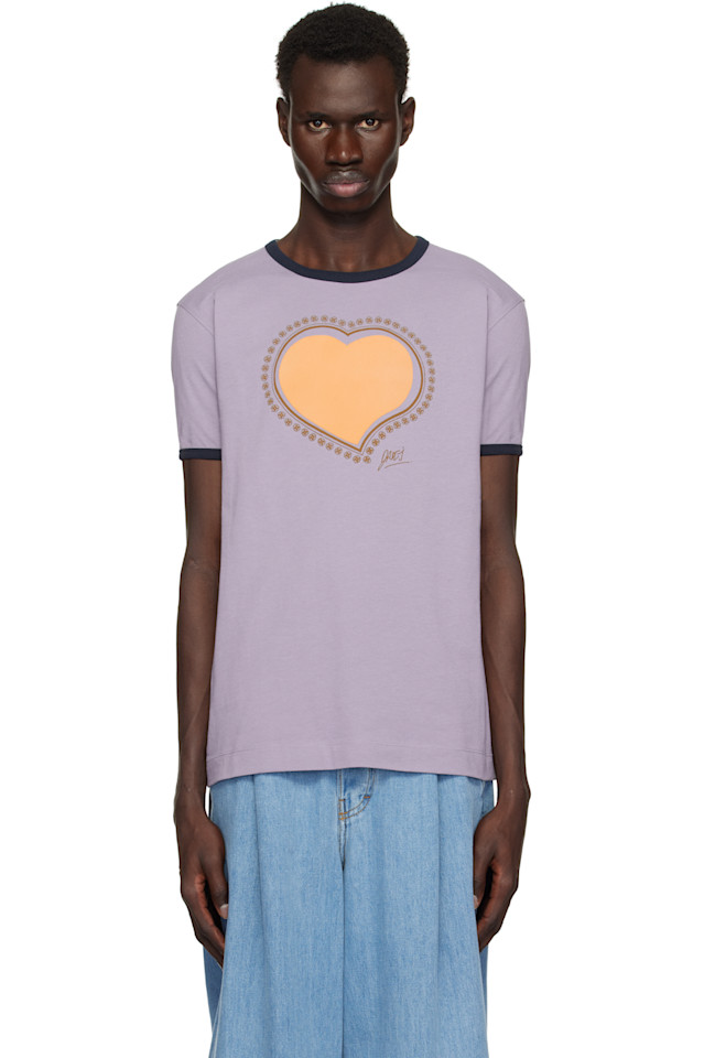 

Футболка с архивным принтом Dries Van Noten, цвет lilac