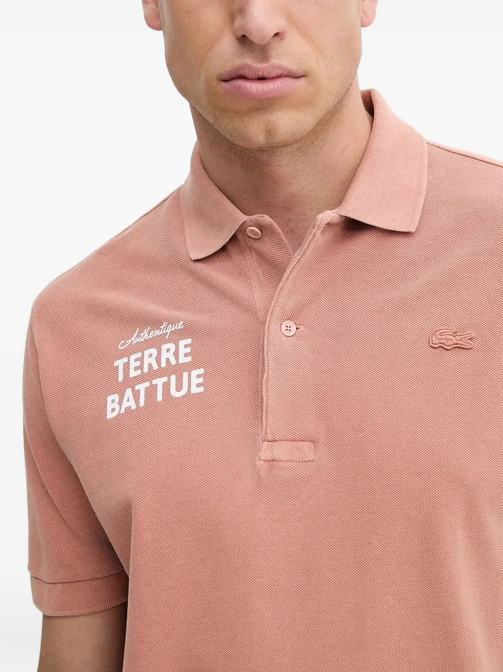 Рубашка поло с вышивкой Lacoste, оранжевый — фото 3