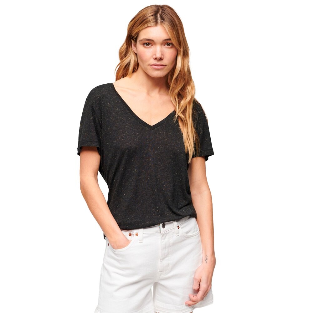 

Футболка Superdry Studios Slub Embroidered VEE, черный