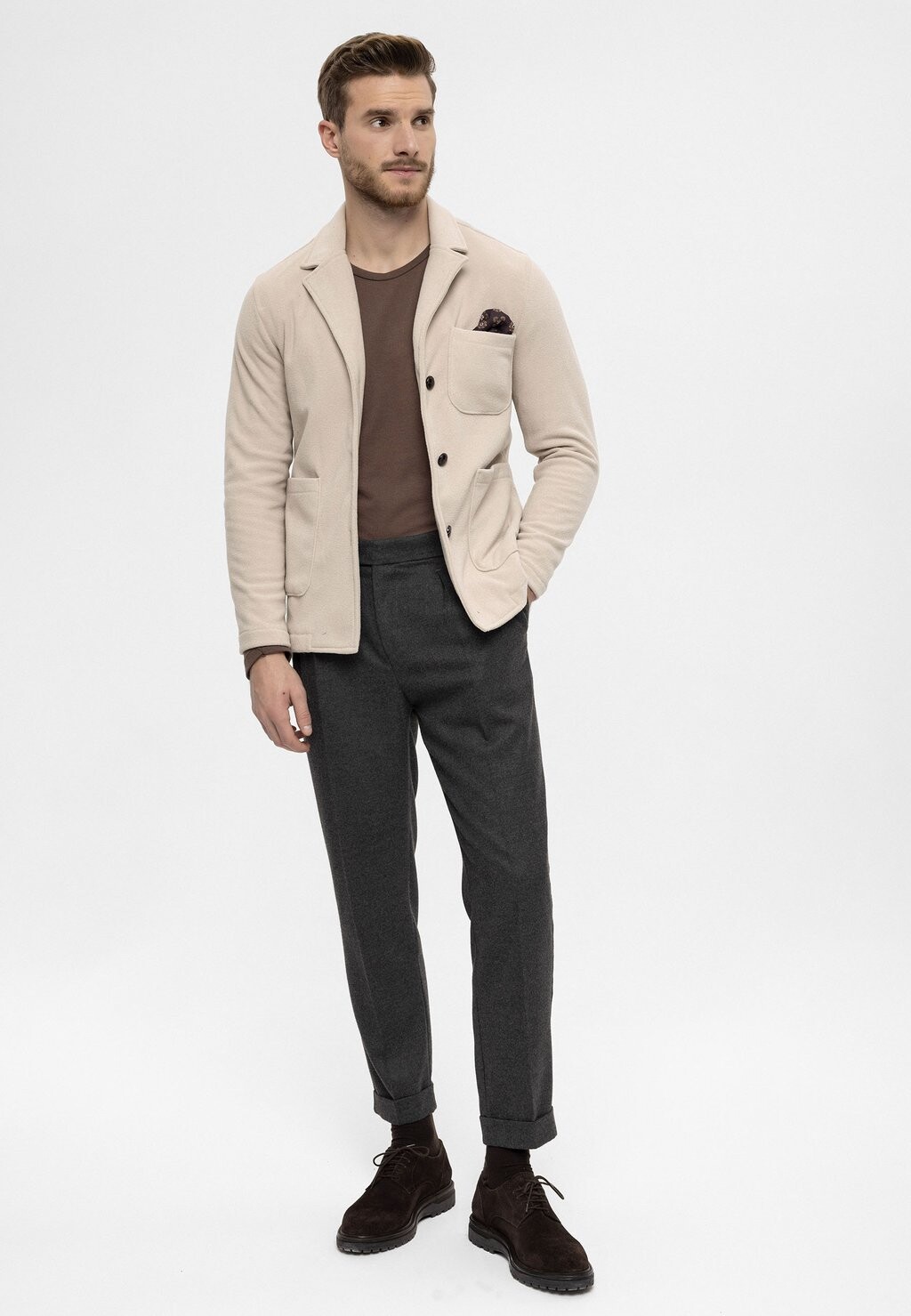 

Пиджак Lapel Collar Antioch, бежевый