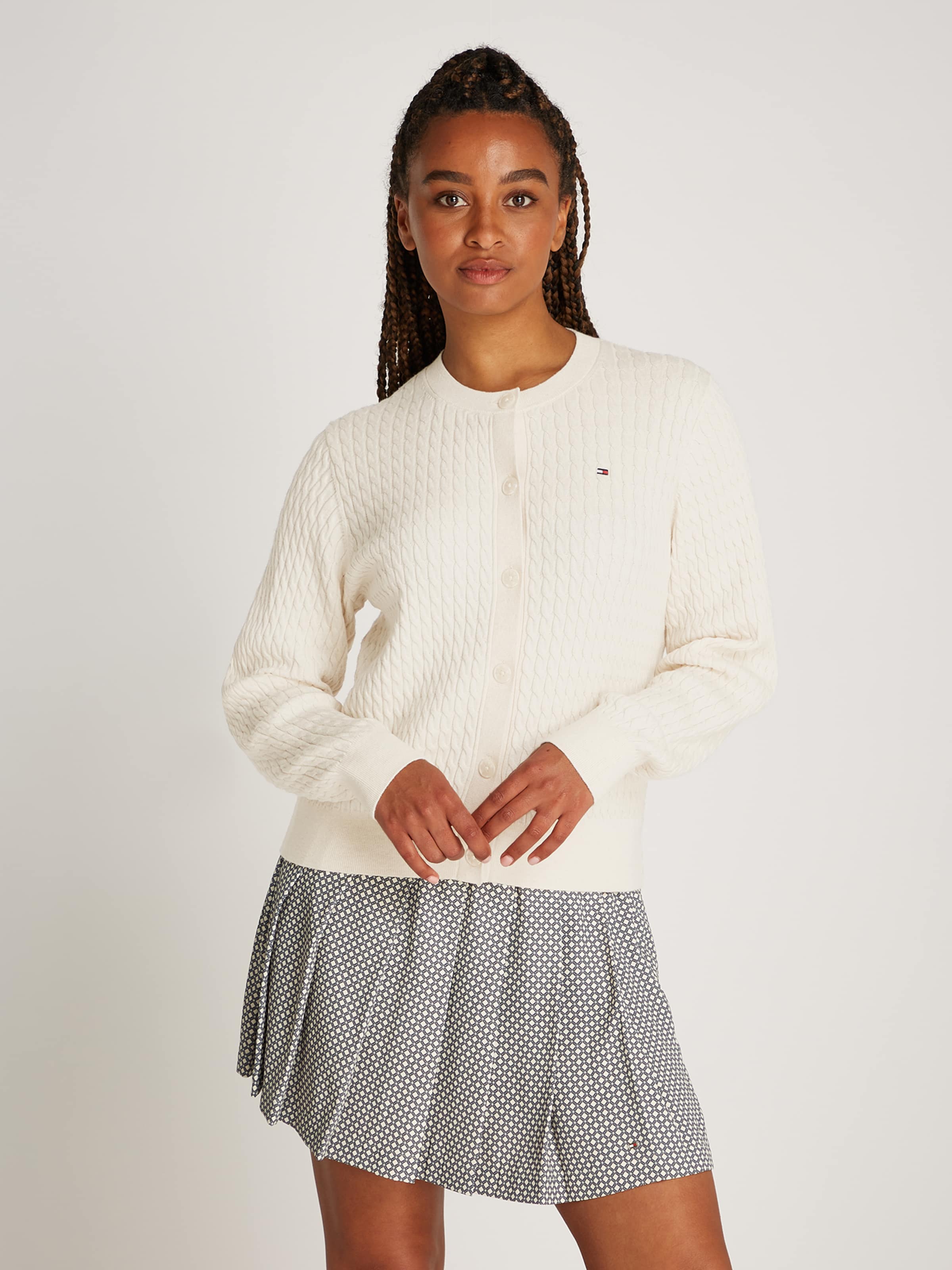 TOMMY HILFIGER Кардиган из трикотажа в цвете экрю — фото 2