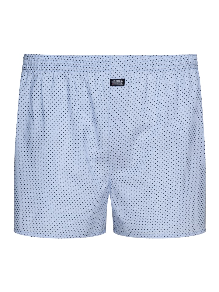 

Трусы боксеры Jockey Boxershort Polka Dot Woven, светло-синий