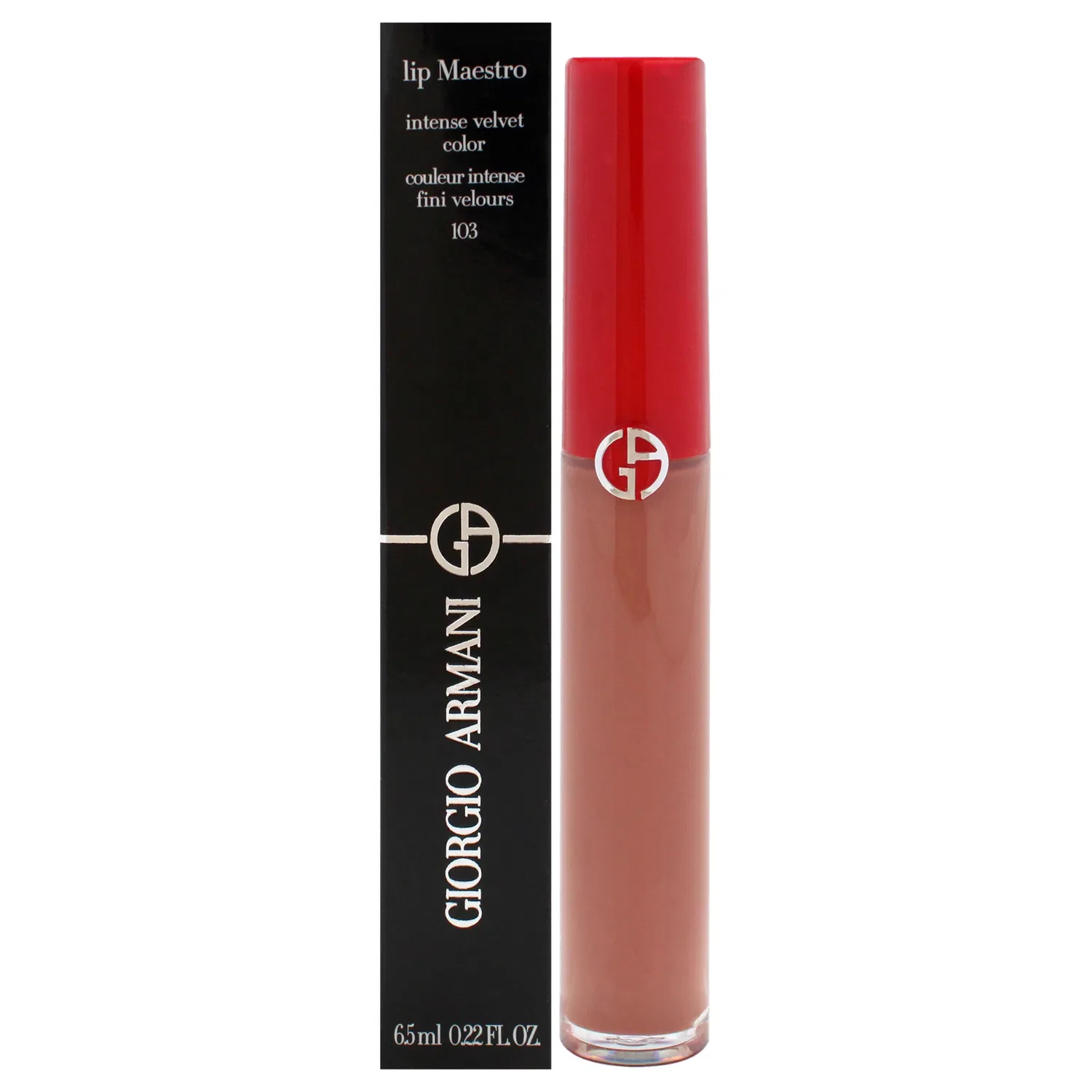 Помада Lip Maestro Intense Velvet Color - 103 Tadzio от Giorgio Armani для женщин - 0,22 унции, коричневый