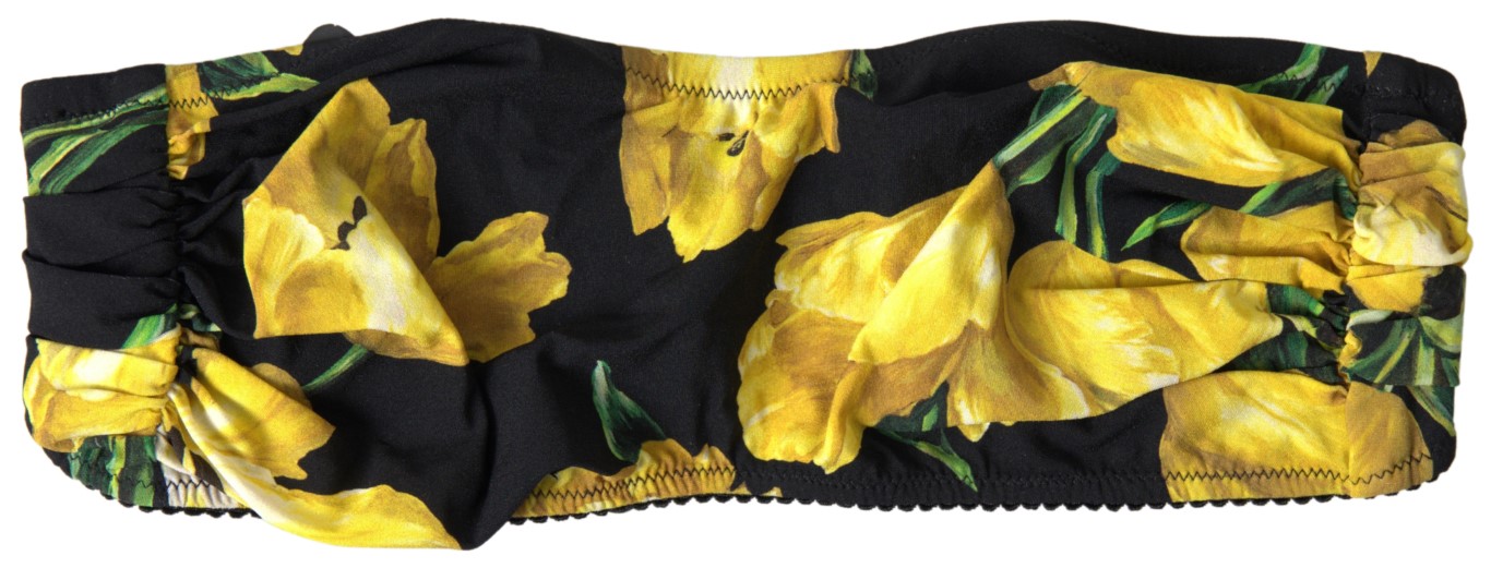

Элегантный комплект бикини с цветочным принтом Dolce & Gabbana, черный