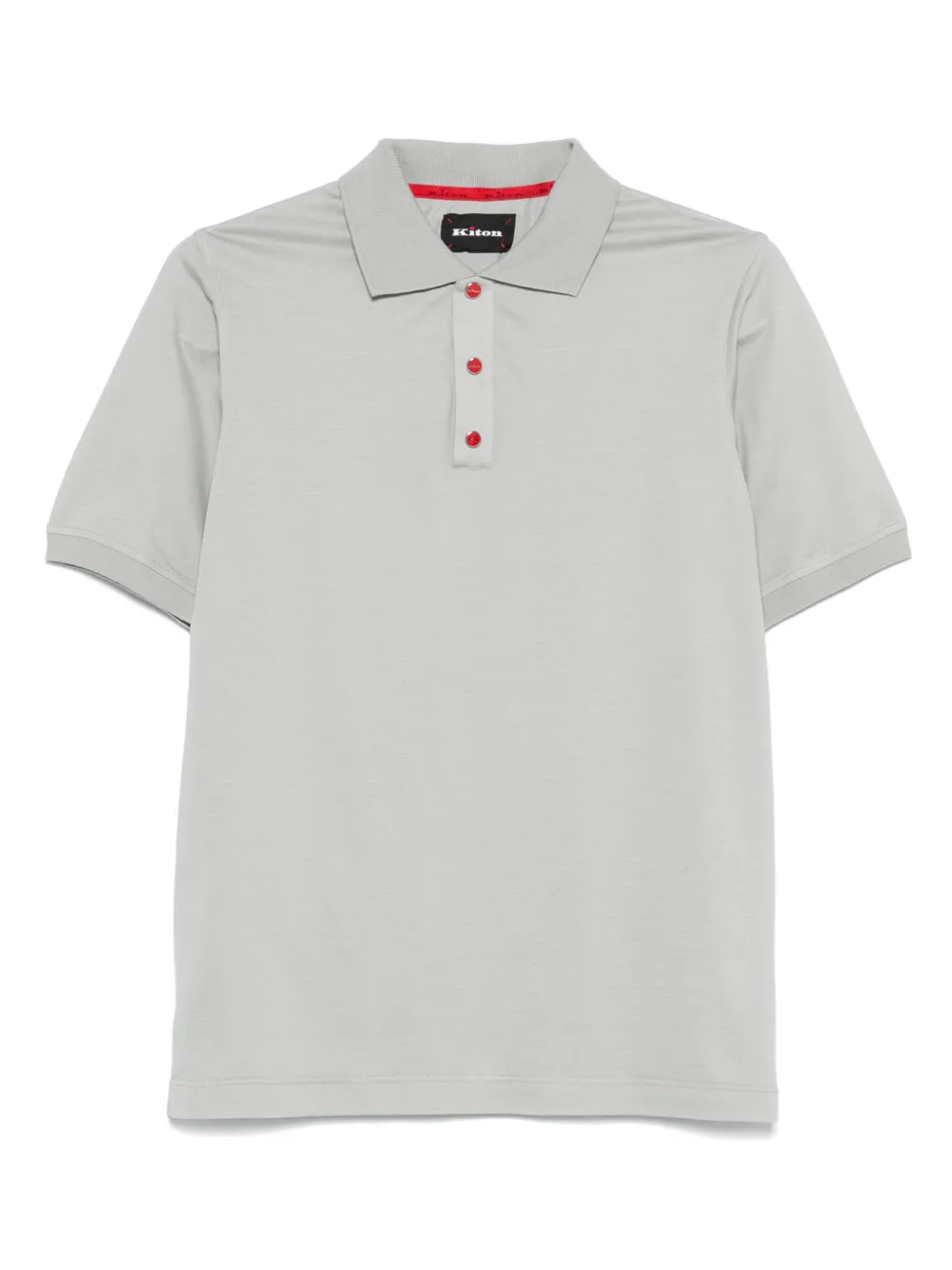 

Рубашка поло с короткими рукавами Kiton, серый