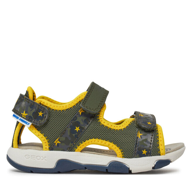 

Сандалии Geox B Sandal Multy Boy B450FA 014CE C0629 S Military/Ochreyellow, хаки/желтый