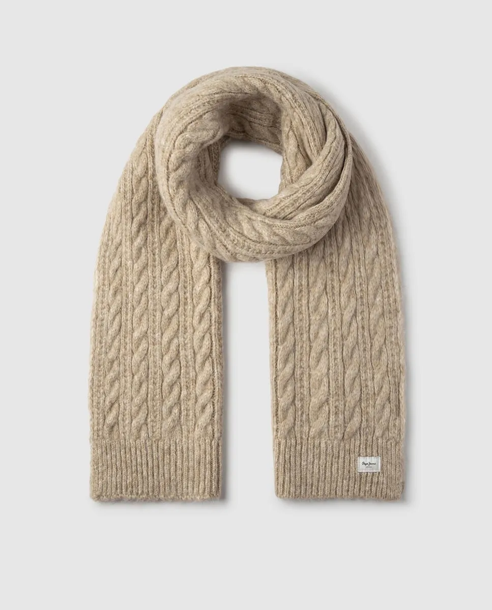 

Вязаный шарф для женщин Pepe Jeans, бежевый