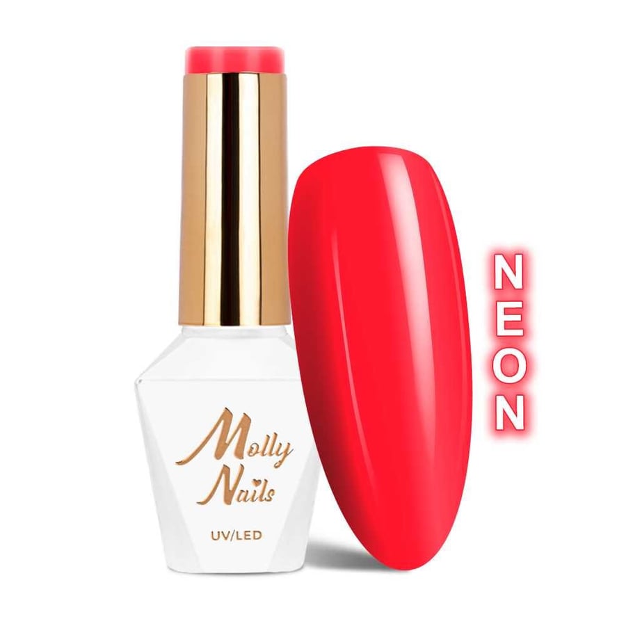 

Molly Nails Neons Neon Red HEMA/Di-HEMA Free 8 г гибридный лак для ногтей № 77