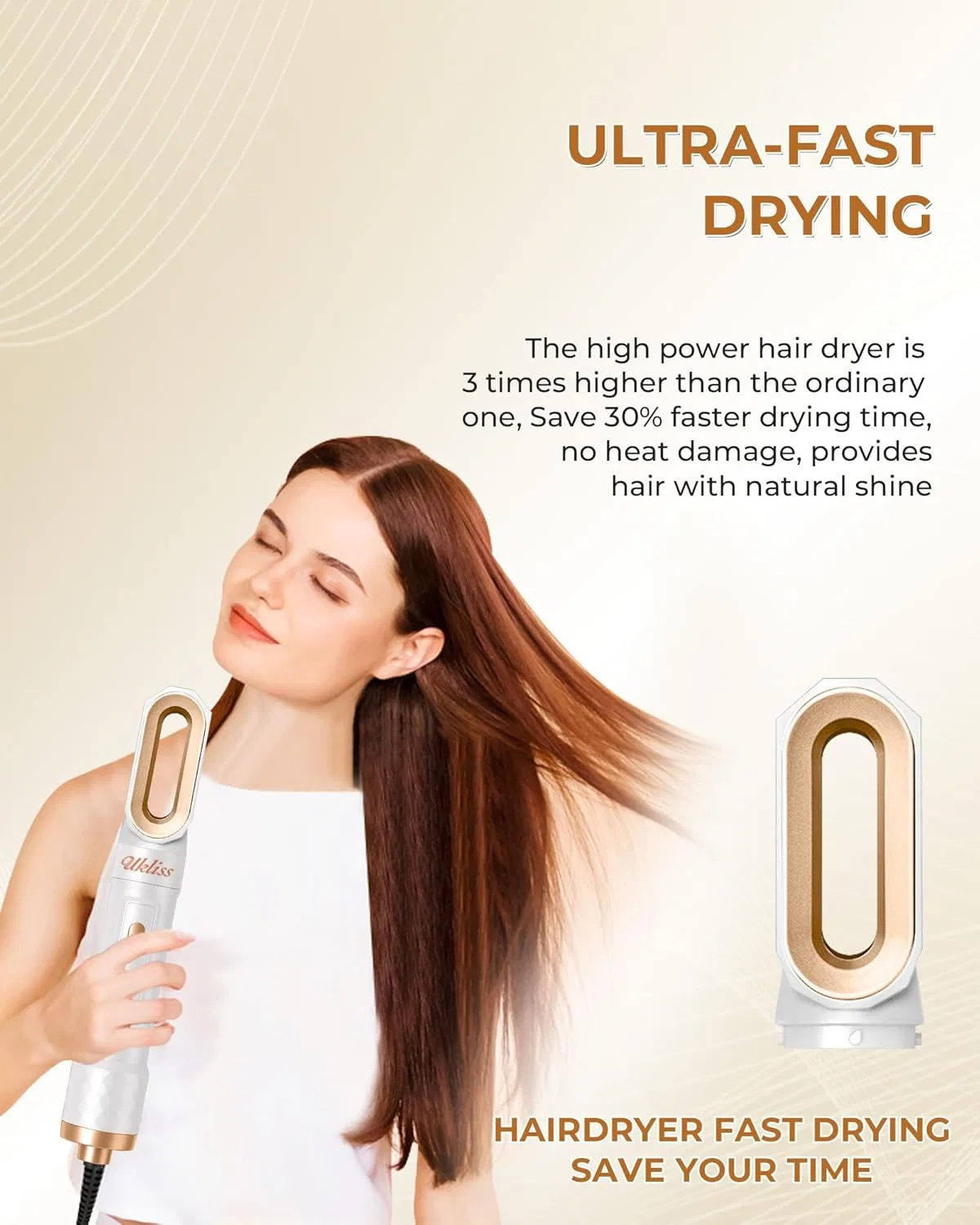 Набор для укладки волос 6 в 1 UKLISS «Pro White» Ukliss, 2-White — фото 3